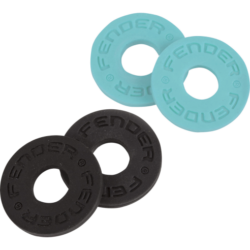FENDER STRAP BLOCKS 4 PACK 2X BLACK 2X DAPHNE BLUE
