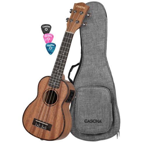 CASCHA HH2026ESOPRANO MAHOGANY + PICK UP