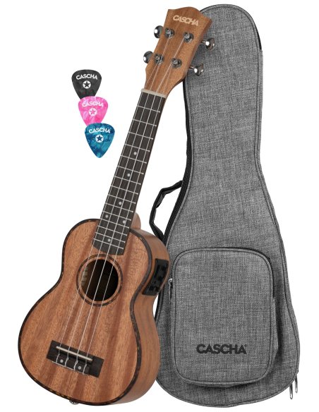 CASCHA HH2026ESOPRANO MAHOGANY + PICK UP CASCHA HH2026ESOPRANO MAHOGANY + PICK UP