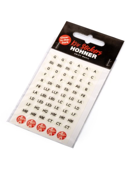 HOHNER 3D GLOW IN THE DARK KEY STICKERS HOHNER 3D GLOW IN THE DARK KEY STICKERS
