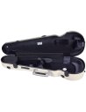 BAM ITALIA SUP2002XLWN CUSTODIA HIGHTECH SUPREME ICE CONTOURED IN POLICARBONATO PER VIOLINO - WHITE - BLACK VERSION