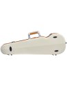 BAM ITALIA SUP2002XLWO CUSTODIA HIGHTECH SUPREME ICE CONTOURED IN POLICARBONATO PER VIOLINO - WHITE - ORANGE VERSION