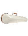 BAM ITALIA SUP2002XLWO CUSTODIA HIGHTECH SUPREME ICE CONTOURED IN POLICARBONATO PER VIOLINO - WHITE - ORANGE VERSION