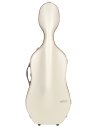 BAM ITALIA SUP1005XLWO CUSTODIA HIGHTECH SUPREME ICE IN POLICARBONATO PER VIOLONCELLO - WHITE - ORANGE VERSION