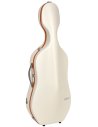 BAM ITALIA SUP1005XLWO CUSTODIA HIGHTECH SUPREME ICE IN POLICARBONATO PER VIOLONCELLO - WHITE - ORANGE VERSION