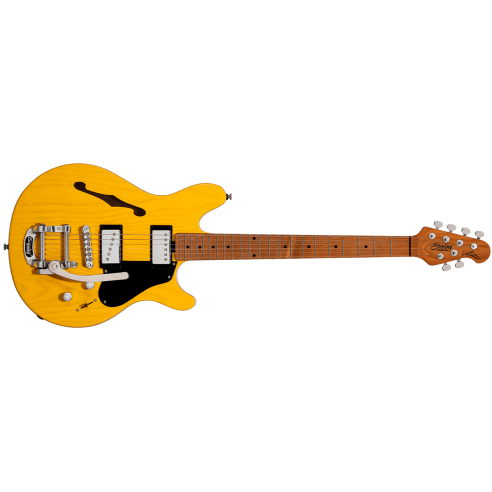 STERLING BY MUSIC MAN VALENTINE CHAMBERED BIGSBY BUTTERSCOTCH