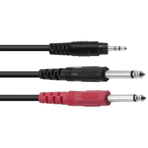 OMNITRONIC CAVO 3.5 JACK ST/2x JACK 6.3 ECO 1.5m