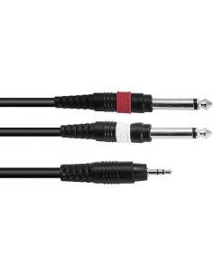 OMNITRONIC CAVO 3.5 JACK ST/2x JACK 6.3 1.5m