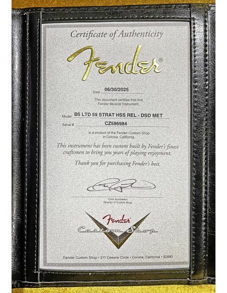 FENDER LTD 59 STRAT HSS RELIC DESERT SAND METALLIC