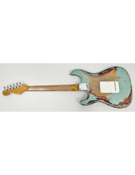 FENDER 65 STRAT SUPER HEAVY RELIC SHERWOOD GREEN OVER 3 CSB
