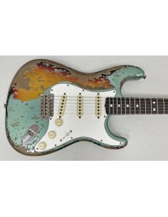 FENDER 65 STRAT SUPER HEAVY RELIC SHERWOOD GREEN OVER 3 CSB 2