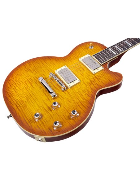 GUILD ITALIA BLUESBIRD FLAME TOP ICE TEA BURST GUILD ITALIA BLUESBIRD FLAME TOP ICE TEA BURST