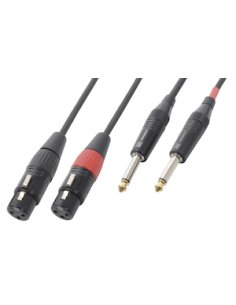 Power Dynamics Connex CX62-1 Cable 2xXLR F-2x6.3M 1.5m