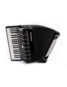 HOHNER MATTIA IV 96 BK GUN BLACK, WHITE KEYS