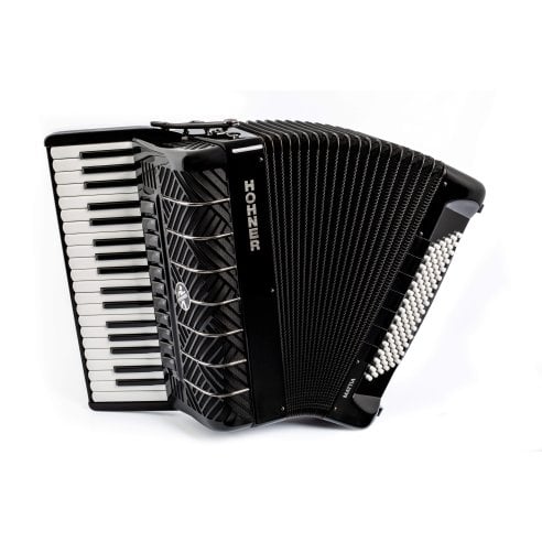 HOHNER MATTIA IV 96 BK GUN BLACK, WHITE KEYS