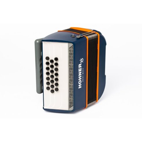HOHNER FISARMONICA XS BAMBINI, BOTONI, C, BLU/ORANGE W. GIGBAG