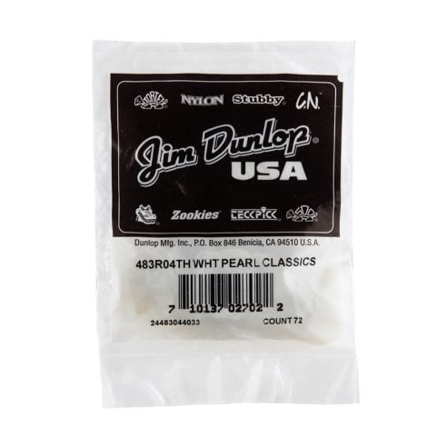 Dunlop 483R#04 White Perloid - Thin
