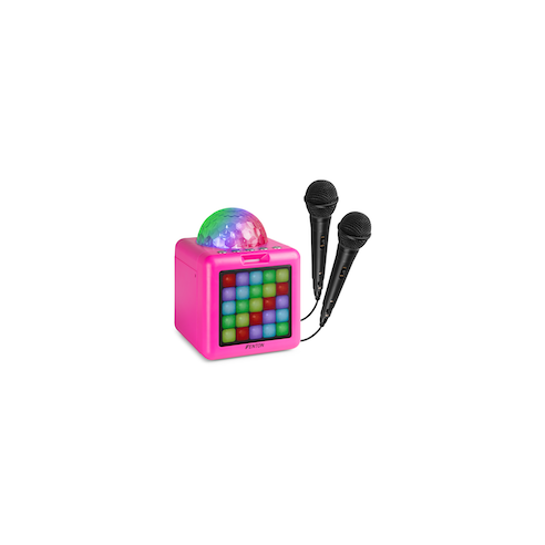 Fenton KAR15P Karaoke Sp.2Mic.BT.LED Batt Pnk