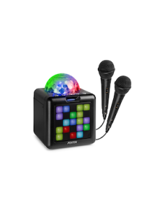 Fenton KAR15B Karaoke Sp.2Mic.BT.LED Batt Bl