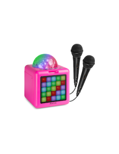 Fenton KAR15P Karaoke Sp.2Mic.BT.LED Batt Pnk