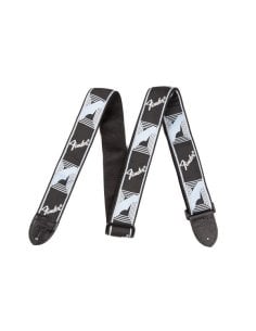 FENDER STRAP BLACK GRAY AND METALLIC BLUE