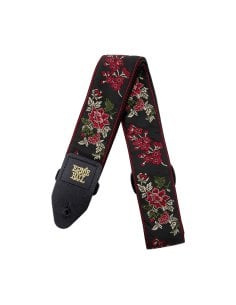 ERNIE BALL 4142 RED ROSE JACKARD STRAP