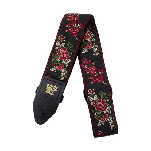 ERNIE BALL 4142 RED ROSE JACKARD STRAP