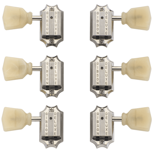 GIBSON PMMH-050 VINTAGE NICKEL MACHINE HEADS YELLOW BUTTONS