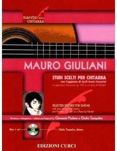 GIULIANI STUDI SCELTI CHITARRA (REV. PODERA/TAMPALINI) +CD