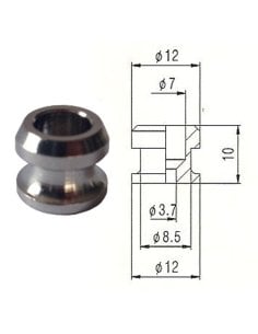 PARTS PLANET HE003CR COPPIA ATTACCHI TRACOLLA CROMATI