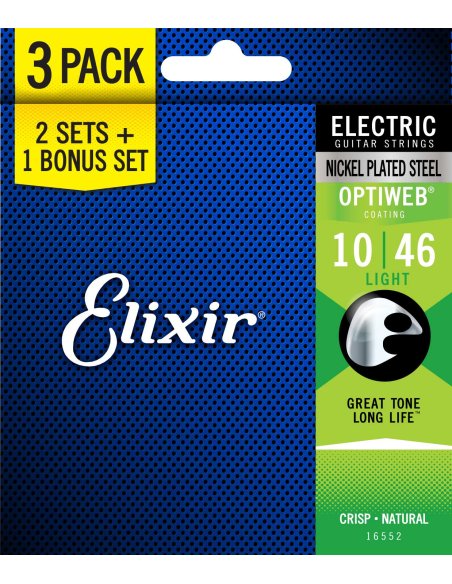 ELIXIR 16552 SET TRE MUTE19052 OPTIWEB LIGHT 10-46 ELECTRIC ELIXIR 16552 SET TRE MUTE19052 OPTIWEB LIGHT 10-46 ELECTRIC