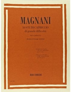 MAGNANI 10 STUDI CAPRICCIO DI GRANDE DIFFICOLTA' - CLARINETTO