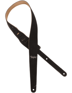 TAYLOR STRAP EMBROIDED SUEDE BLACK 2.5"