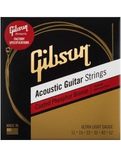 GIBSON SAG-CPB11 COATED PHOSPHOR BRONZE ACOUSTIC GUITAR STRINGS