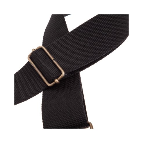 MAGRABO' STRIPE SC ENTRY NERO 5CM TERMINALI MARRONE SCURO FIBBIA OTTONE ANTICO
