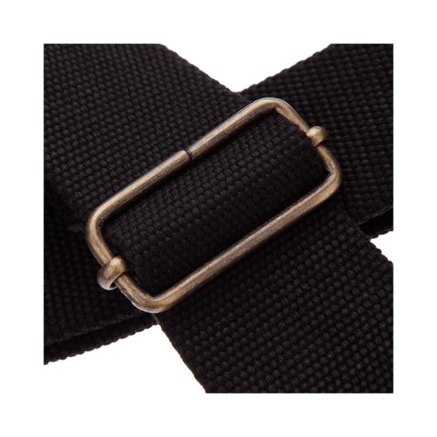 MAGRABO' STRIPE SC ENTRY NERO 5CM TERMINALI MARRONE SCURO FIBBIA OTTONE ANTICO