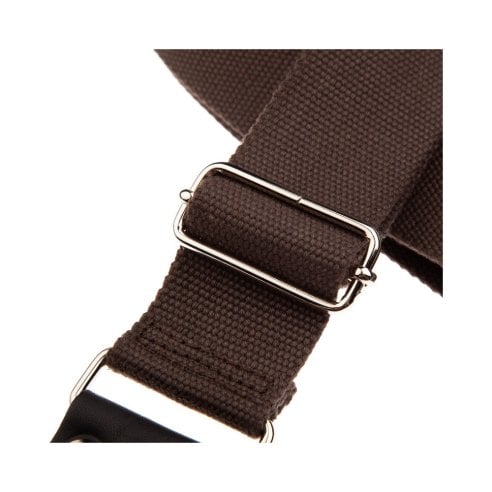 MAGRABO' STRIPE SC ENTRY MARRONE 5CM TERMINALI NERO FIBBIA ARGENTO