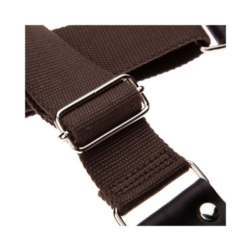 MAGRABO' STRIPE SC ENTRY MARRONE 5CM TERMINALI NERO FIBBIA ARGENTO