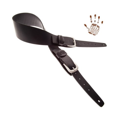 MAGRABO' TWIN BUCKLE TC CORE NERO 7cm FIBBIE CLASSIC ARGENTO