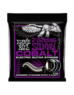 ERNIE BALL 2729 COBALT POWER SLINKY 7 CORDE