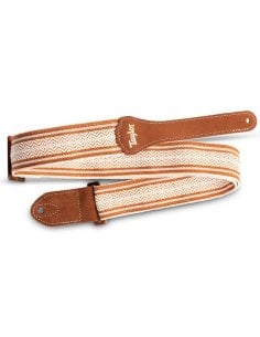 TAYLOR STRAP ACADEMY WHITE/BROWN COTTON 2"