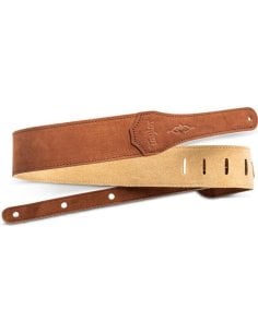 TAYLOR STRAP GEMSTONE SANDED SUEDE MED BROWN 2.5"