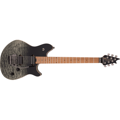 EVH WOLFGANG WG STD QM BAKED MAPLE BLACK FADE
