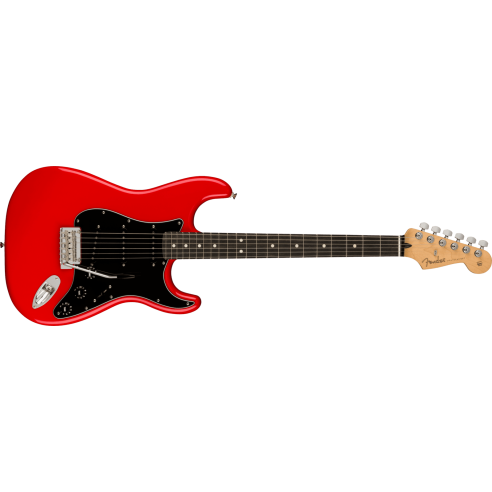 FENDER DE PLAYER STRAT EBONY FERRARI RED