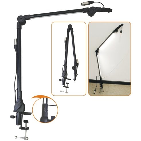 MP GEAR MS200AL ASTA TAVOLO TELESCOPICA E CLIP + LUCE
