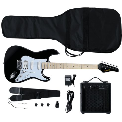 KRAMER FOCUS ELECTRIC GUITAR PLAYER PACK EBONY
