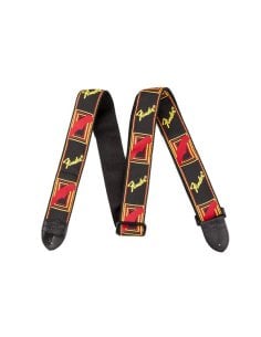 FENDER STRAP BLACK YELLOW AND RED