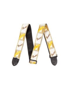 FENDER STRAP WHITE BROWN AND YELLOW