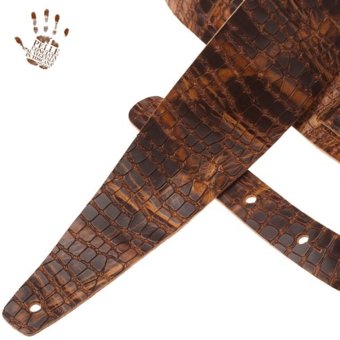 MAGRABO' HOLES HC EMBOSSED CROCO LUX MARRONE CHIARO 8CM