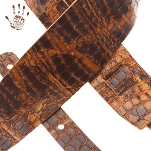 MAGRABO' HOLES HC EMBOSSED CROCO LUX MARRONE CHIARO 8CM